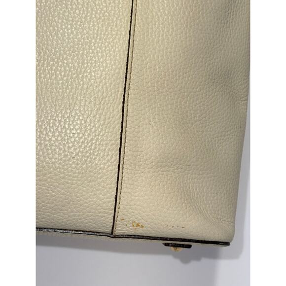 Dooney & Bourke Pebble Leather Small Lexington Tote Bag, Bone Colored - Picture 8 of 14